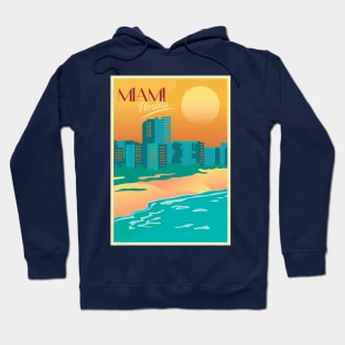 Miami, Florida - Vintage Travel Poster Hoodie